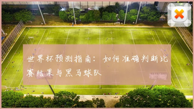 世界杯预测指南:如何准确判断比赛结果与黑马球队